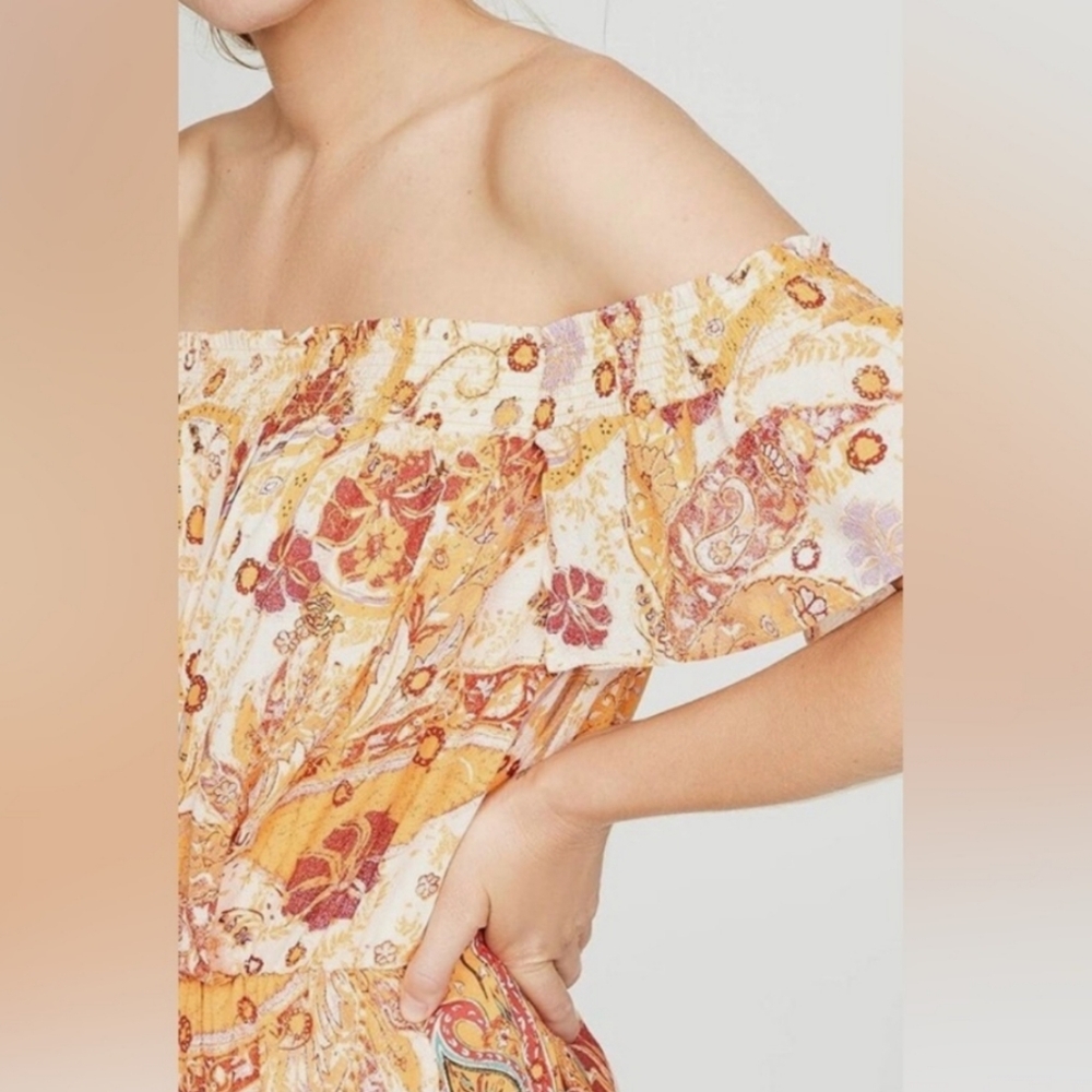 **HP** FREE PEOPLE Off The Shoulder Jumpsuit - Picture 12 of 14